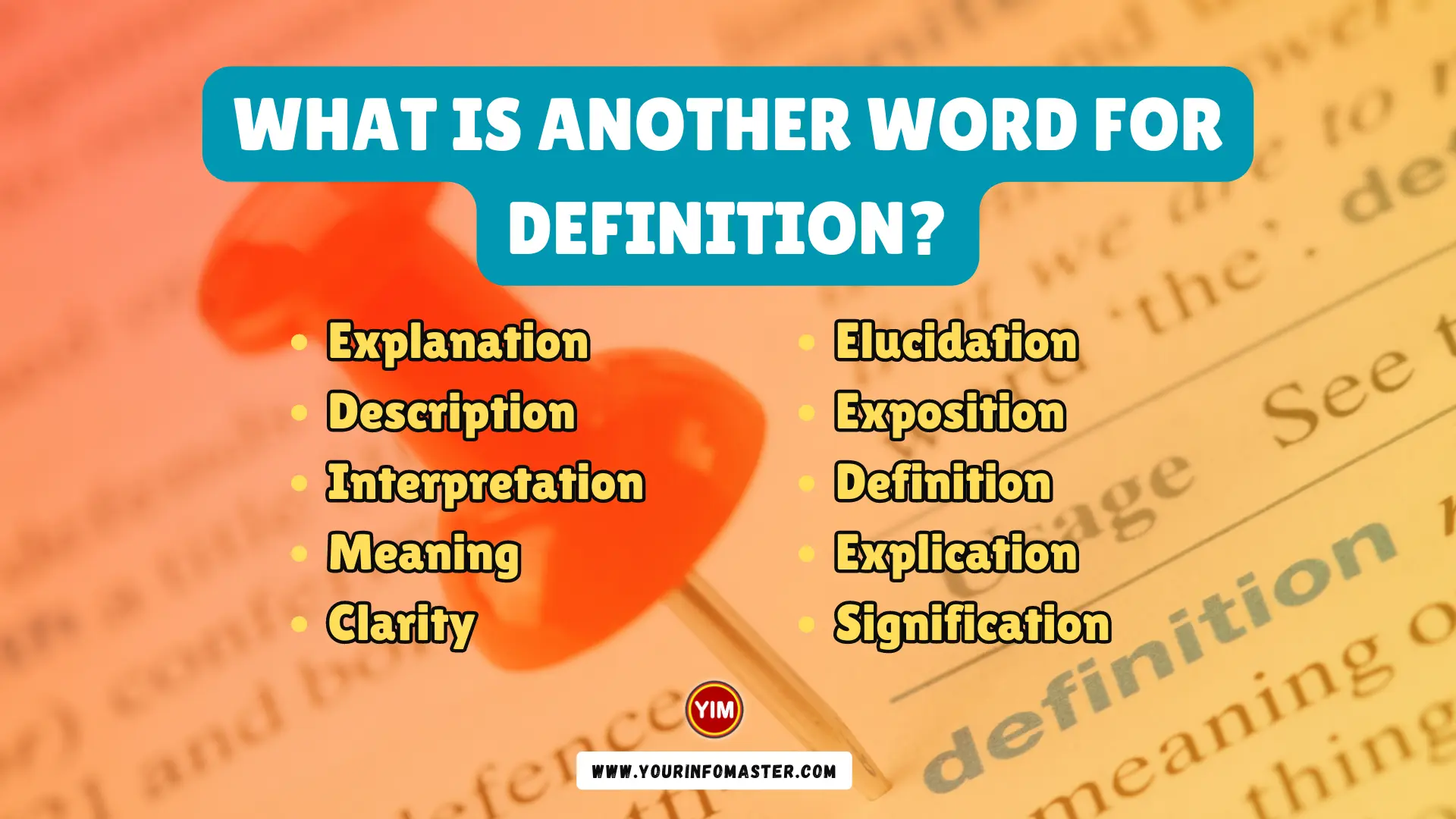 What is another word for Definition