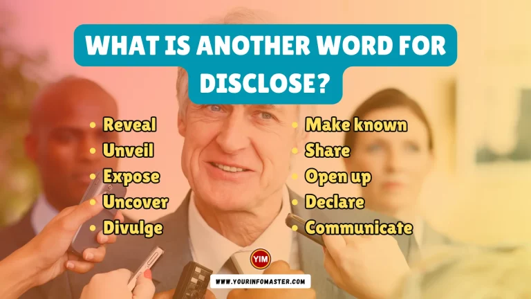 What is another word for Disclose