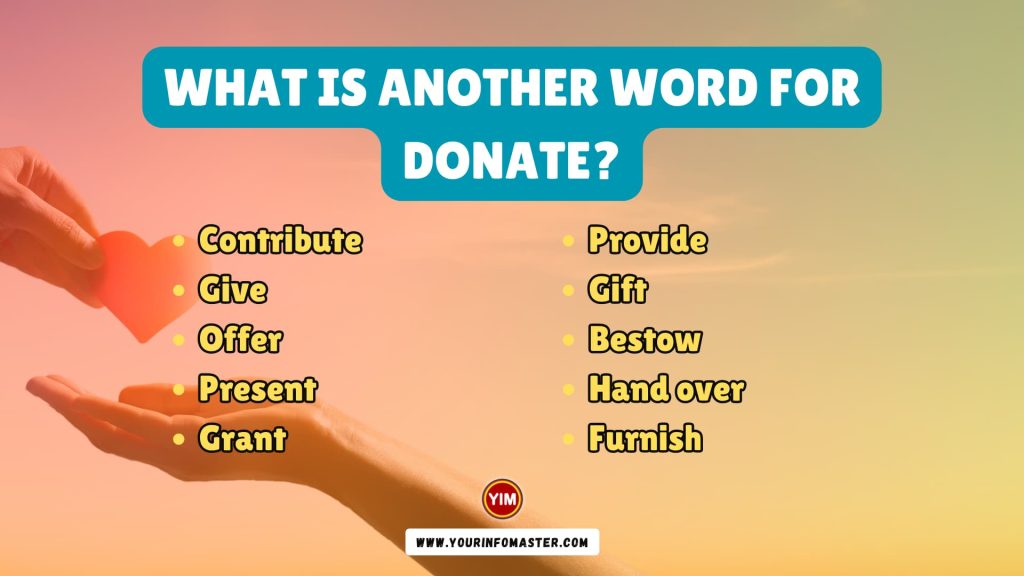 What is another word for Donate
