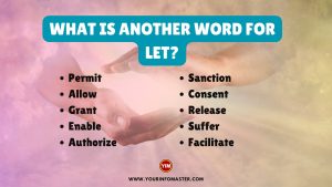 What is another word for Let