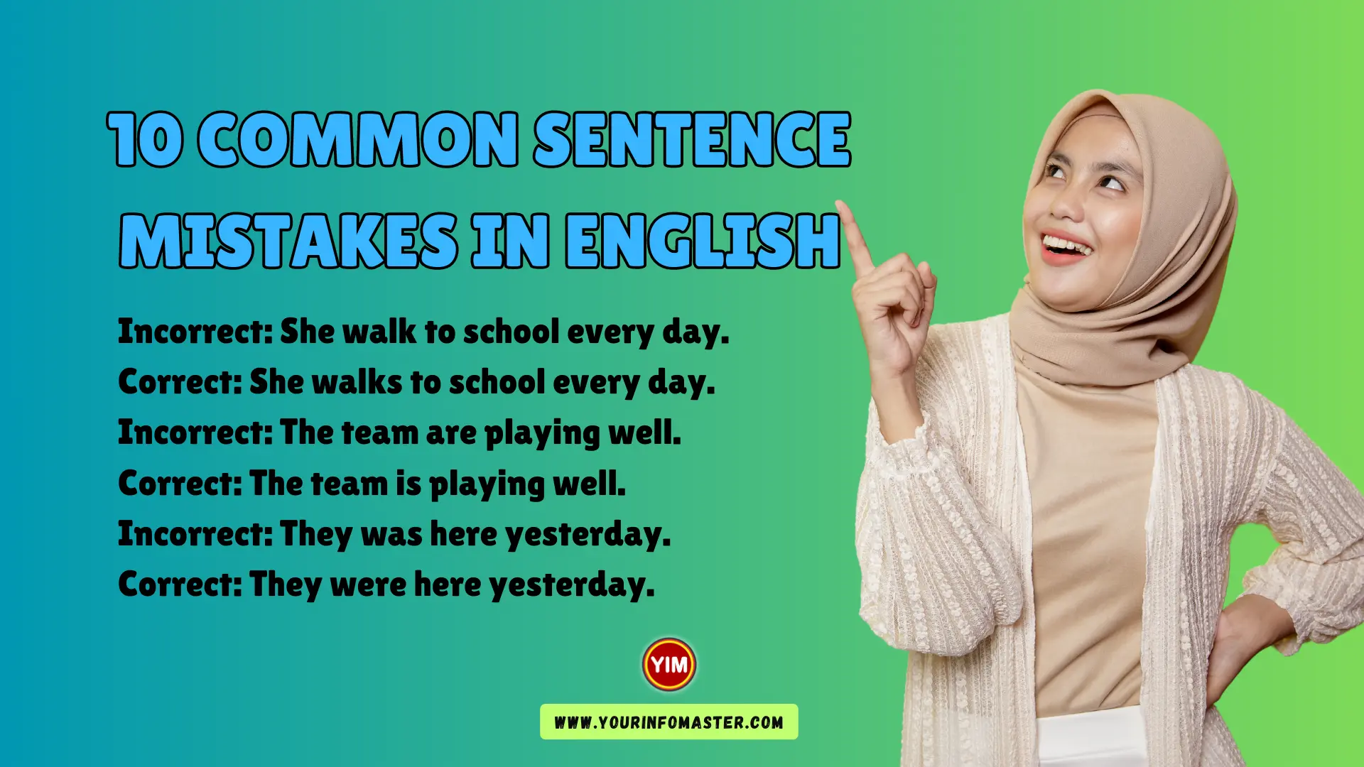 10 Common Sentence Mistakes in English