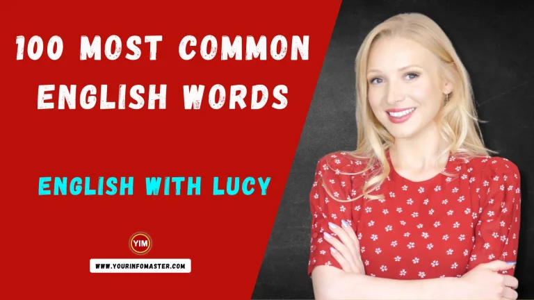 100 Most Common English Words - English With Lucy