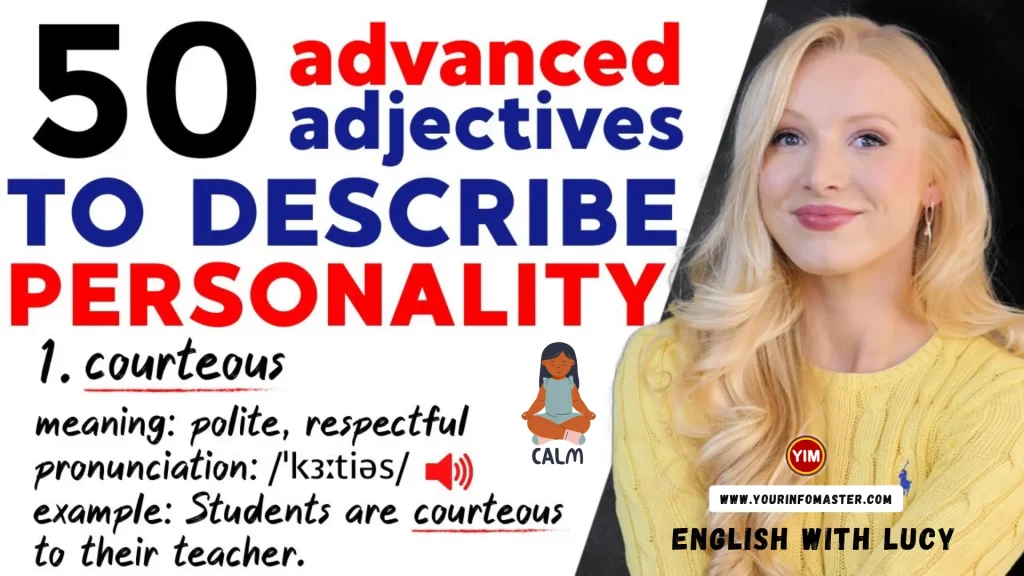 50 Advanced Adjectives to Describe Personality