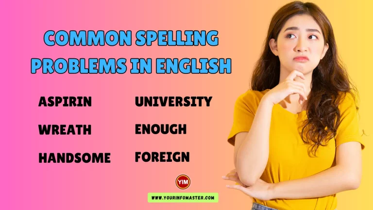 Common Spelling Problems in English
