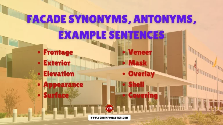 Facade Synonyms, Antonyms, Example Sentences