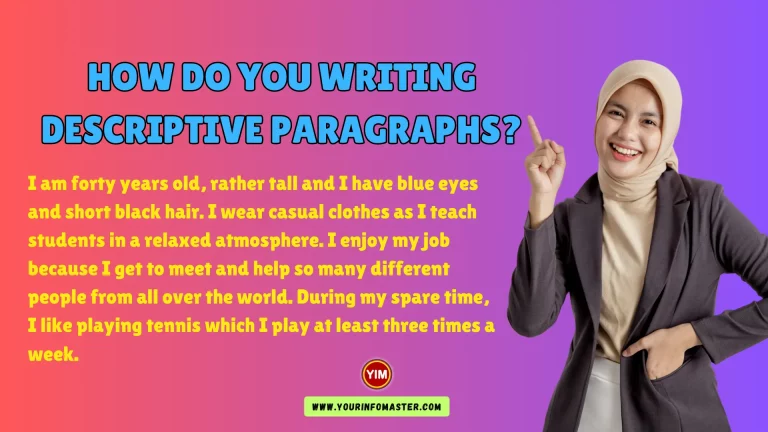 How Do You Writing Descriptive Paragraphs