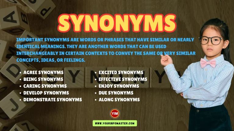 Important Synonyms