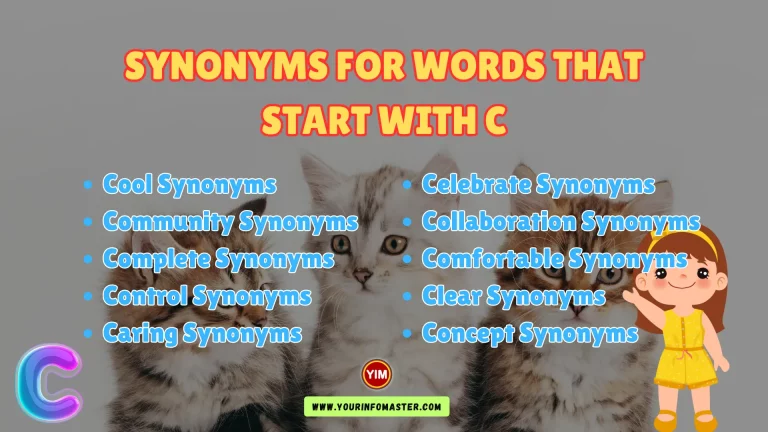 Synonyms for Words that start with C