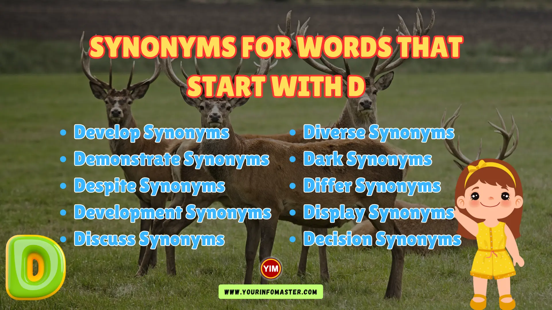 Synonyms for Words that start with D