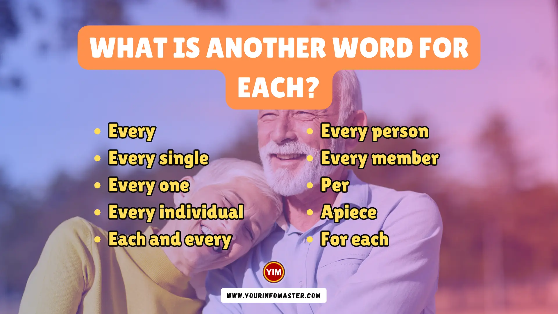 What is another word for Each
