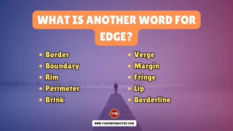 What is another word for Edge