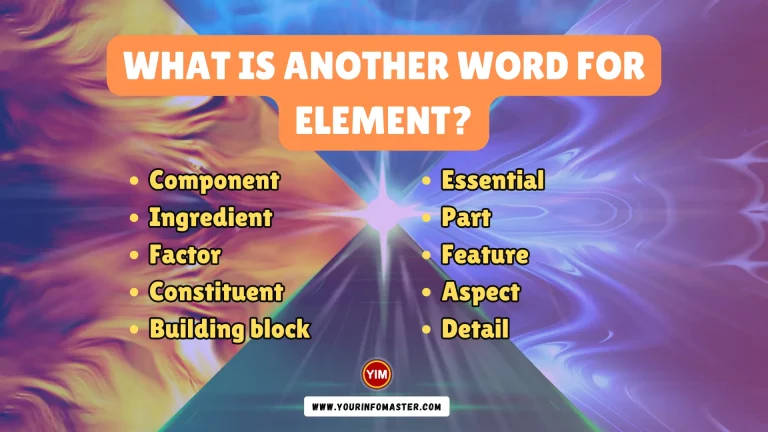 What is another word for Element
