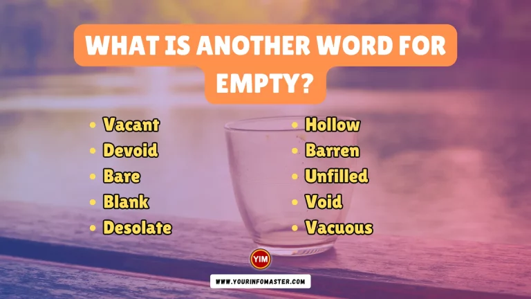 What is another word for Empty