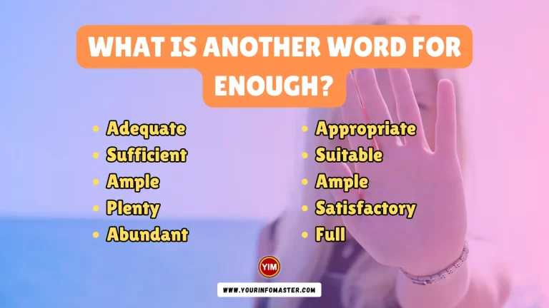 What is another word for Enough