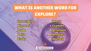 What is another word for Explore