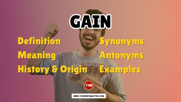 Gain Synonyms, Antonyms, Example Sentences