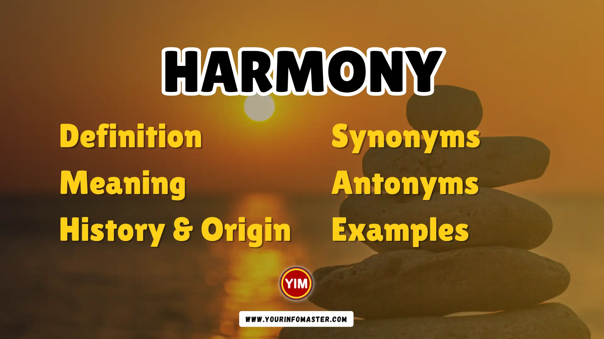 Harmony Synonyms, Antonyms, Example Sentences