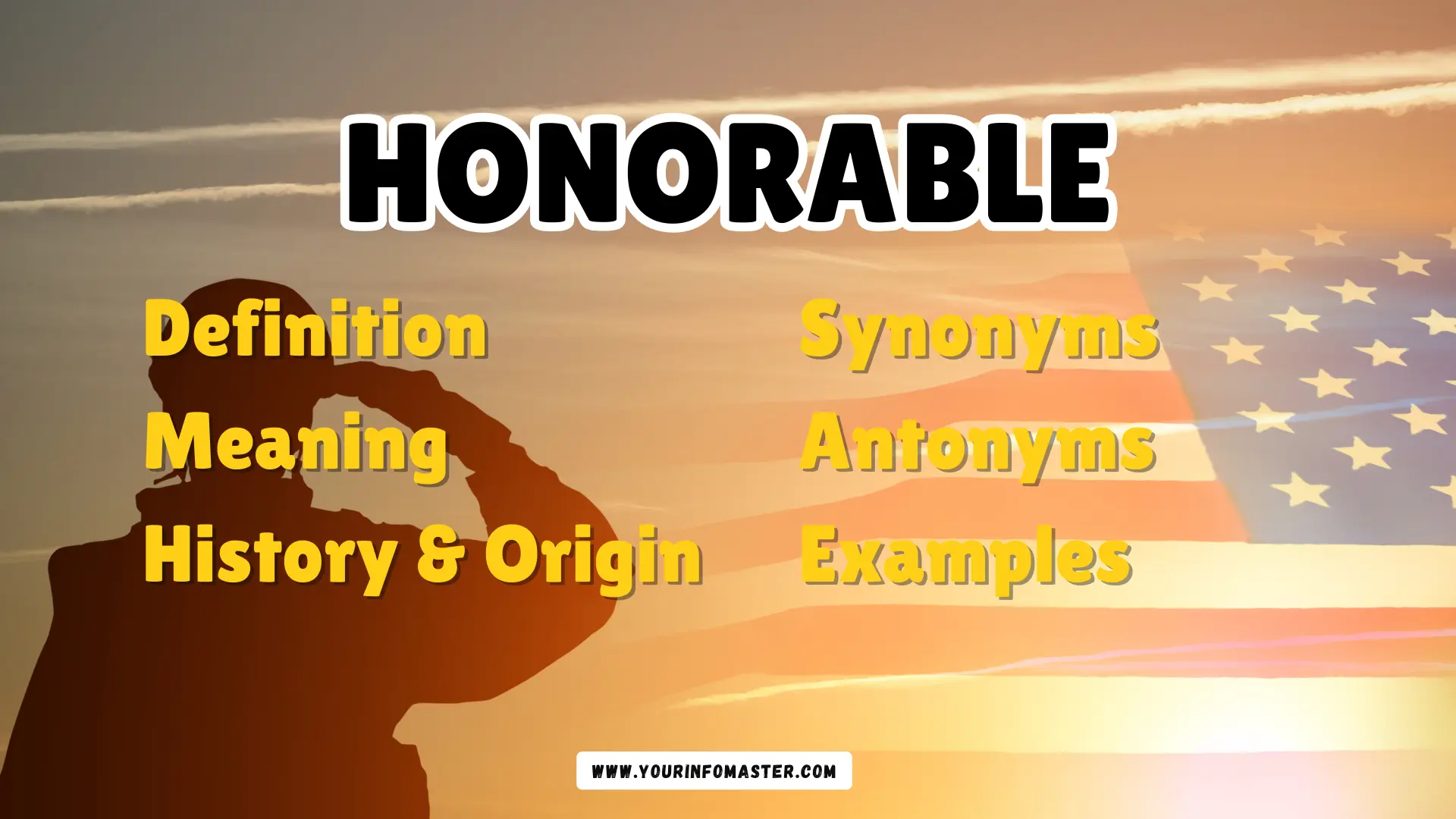 Honorable Synonyms, Antonyms, Example Sentences
