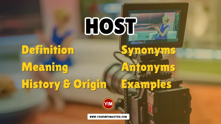 Host Synonyms, Antonyms, Example Sentences