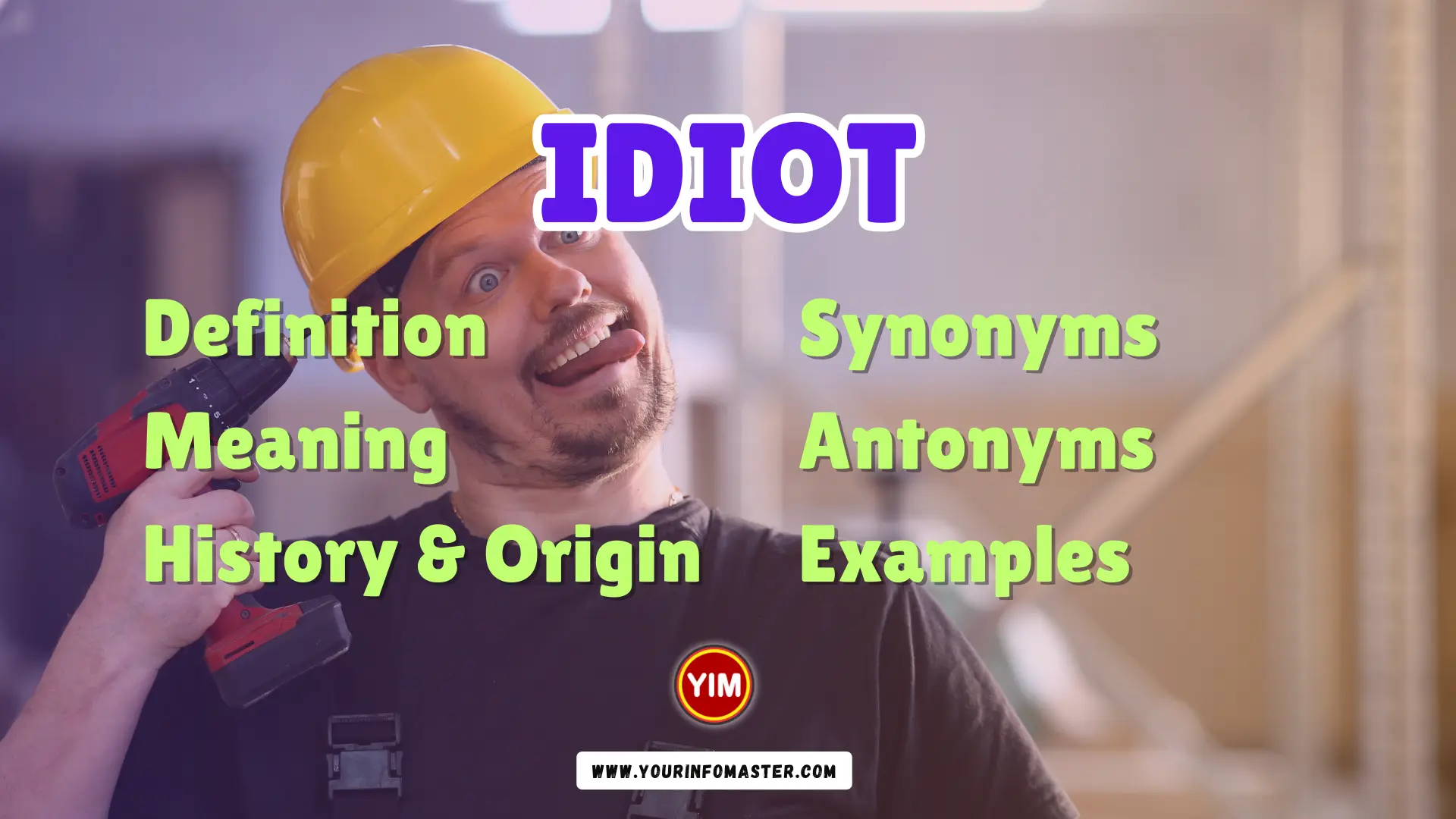 Idiot Synonyms, Antonyms, Example Sentences