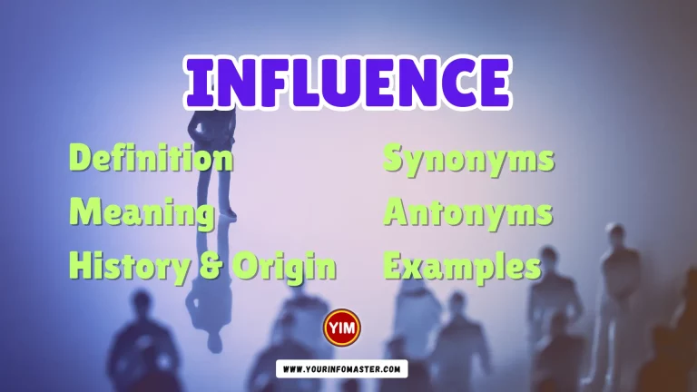 Influence Synonyms, Antonyms, Example Sentences