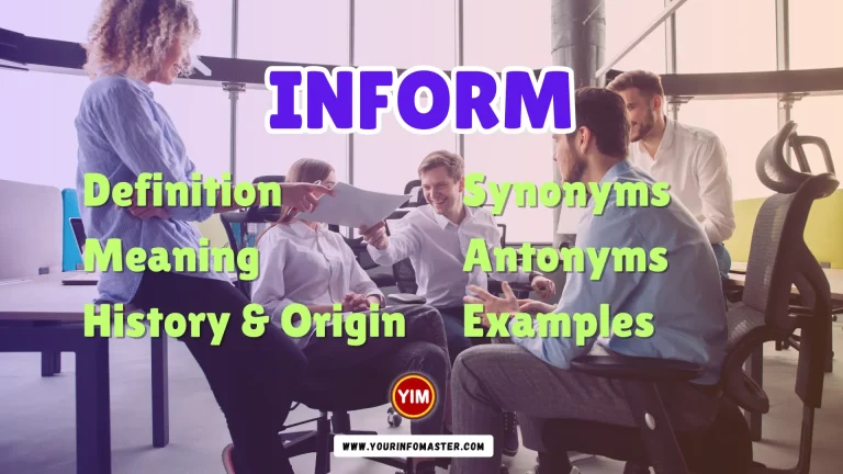 Inform Synonyms, Antonyms, Example Sentences