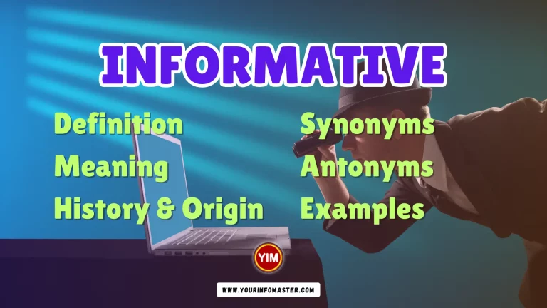 Informative Synonyms, Antonyms, Example Sentences