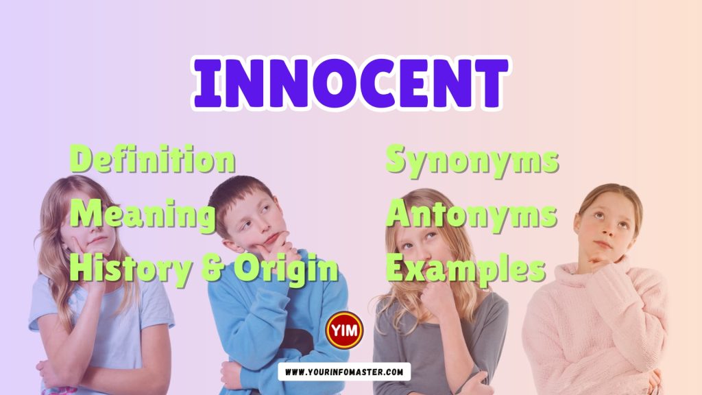 Innocent Synonyms, Antonyms, Example Sentences