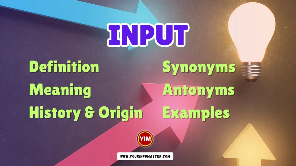 Input Synonyms, Antonyms, Example Sentences