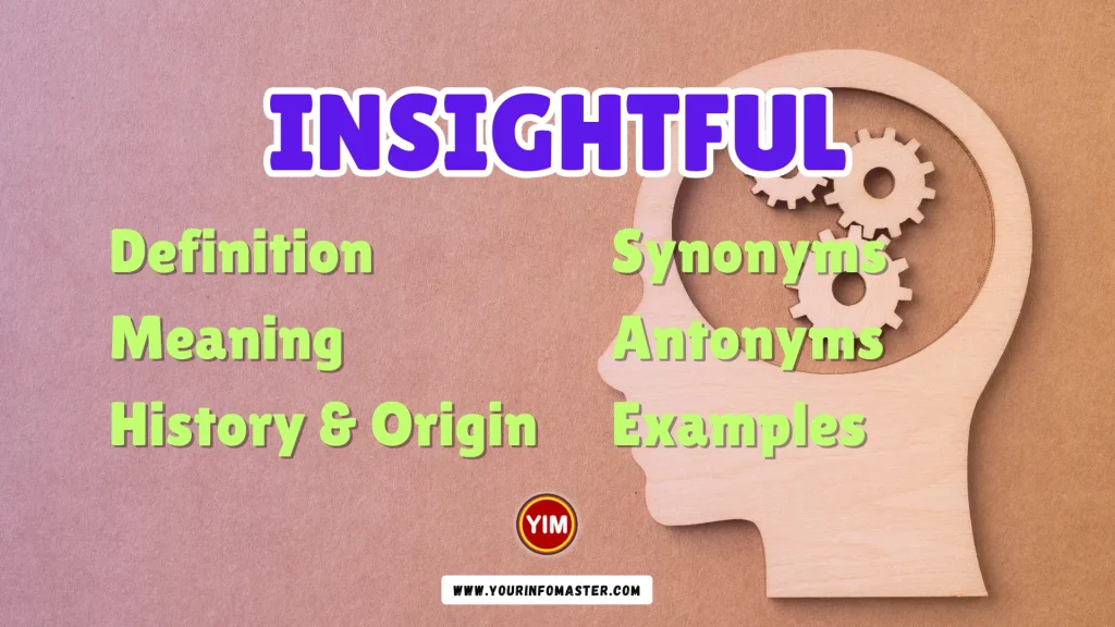 Insightful Synonyms, Antonyms, Example Sentences