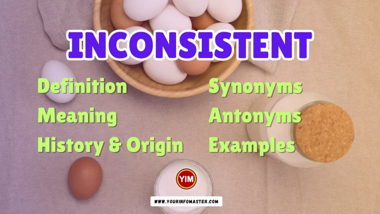 Inconsistent Synonyms, Antonyms, Example Sentences