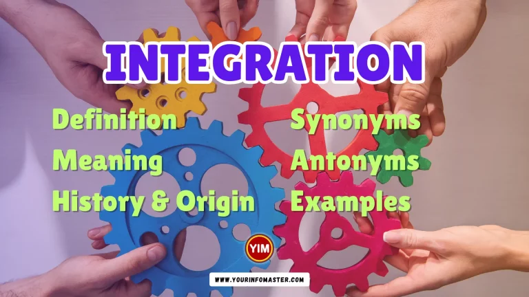 Integration Synonyms, Antonyms, Example Sentences