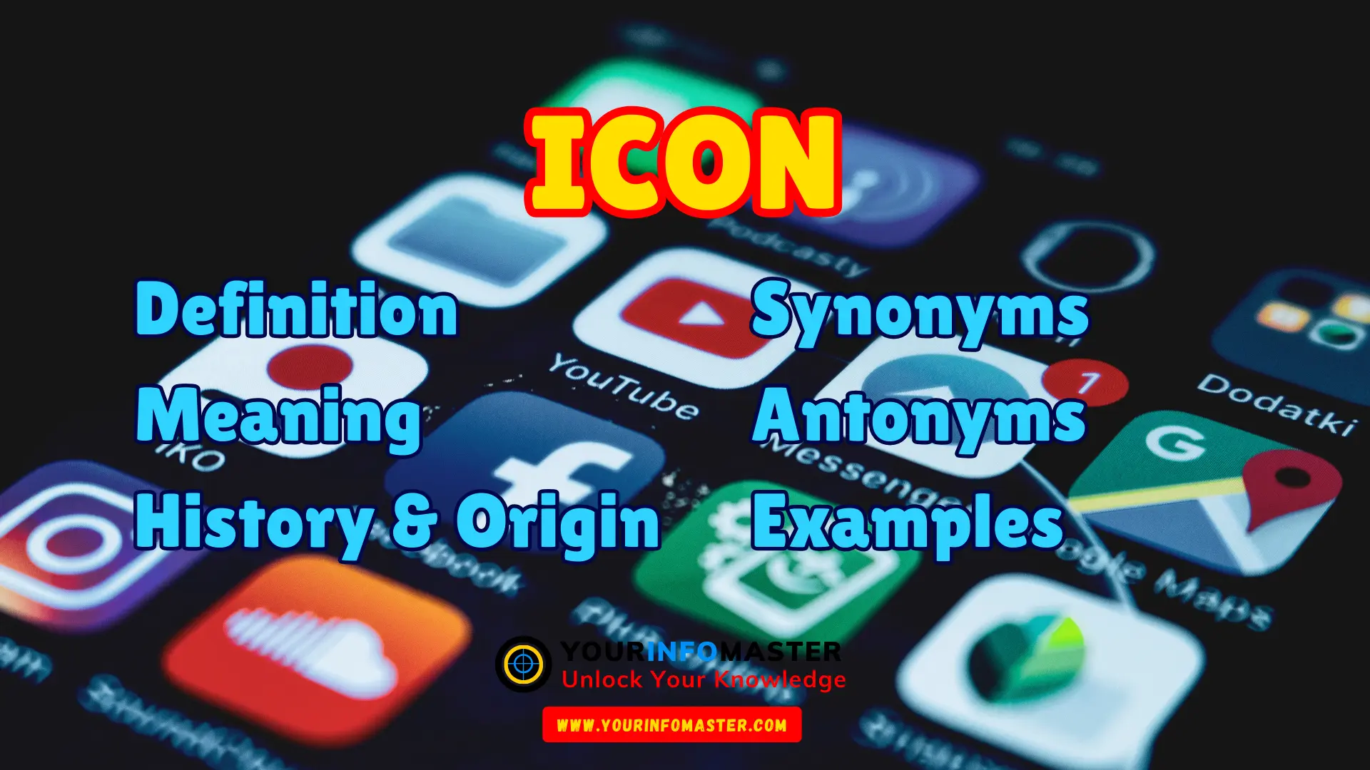 Icon Synonyms, Antonyms, Example Sentences