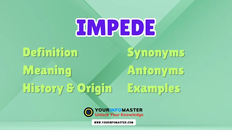 Impede Synonyms, Antonyms, Example Sentences