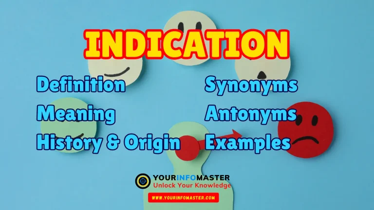 Indication Synonyms, Antonyms, Example Sentences