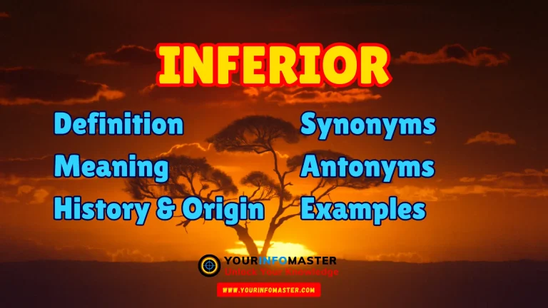 Inferior Synonyms, Antonyms, Example Sentences