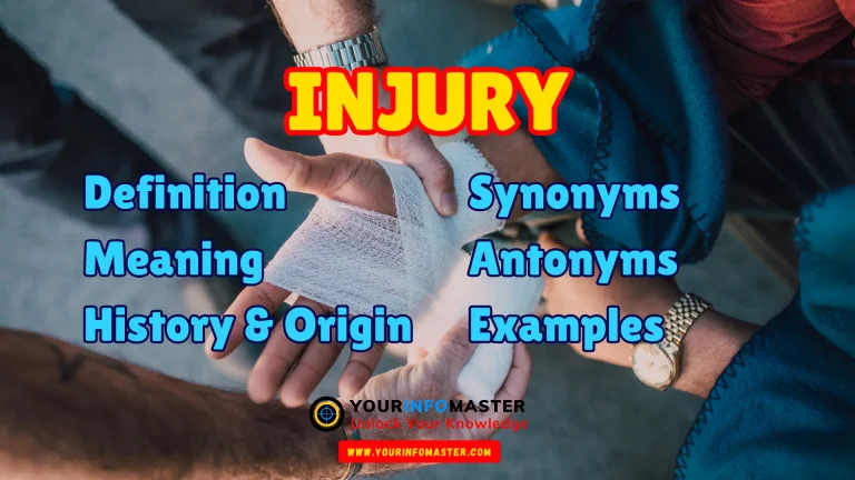 Injury Synonyms, Antonyms, Example Sentences