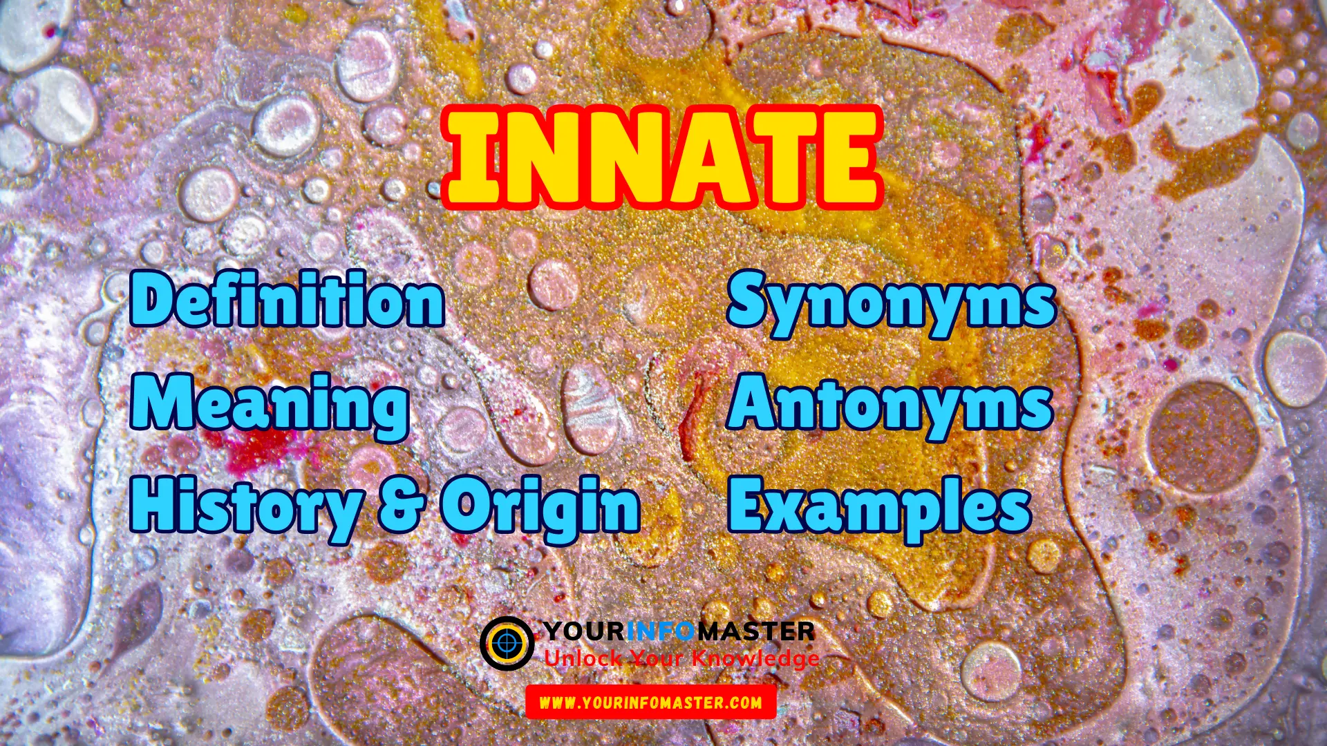 Innate Synonyms, Antonyms, Example Sentences