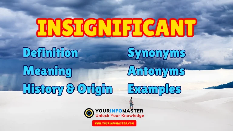 Insignificant Synonyms, Antonyms, Example Sentences