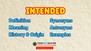 Intended Synonyms, Antonyms, Example Sentences