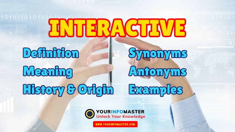 Interactive Synonyms, Antonyms, Example Sentences