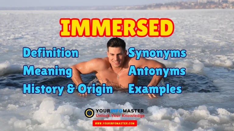 Immersed Synonyms, Antonyms, Example Sentences