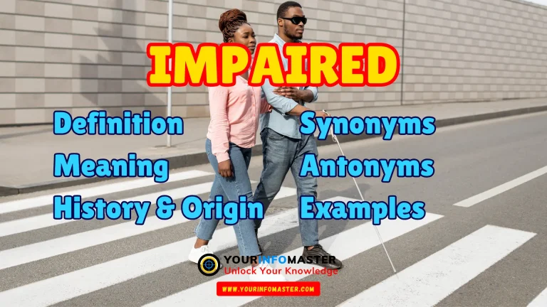 Impaired Synonyms, Antonyms, Example Sentences